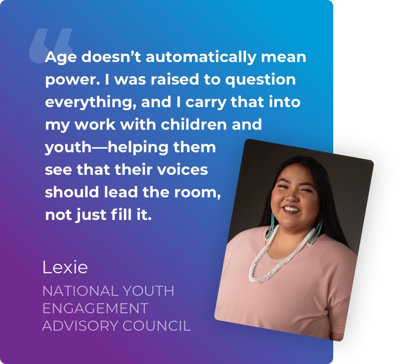 Quote card with portrait image of Lexie